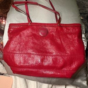 Coach Mauve Leather Tote Bag